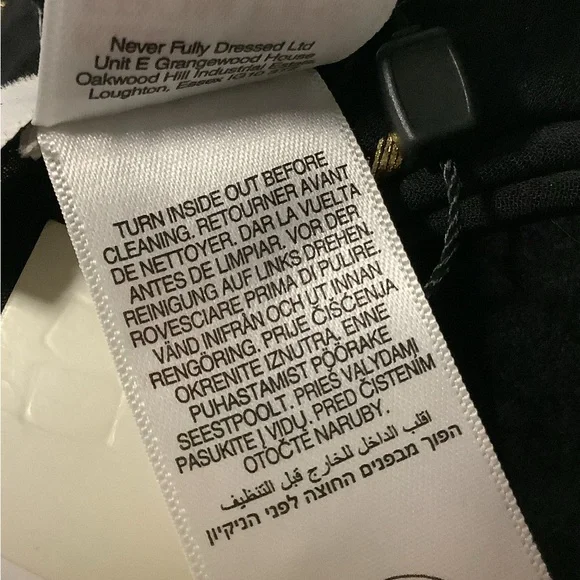 NWT Never Fully Dressed Black Multi Way flowy Dress/cover Gold dots on sheer - Picture 11 of 13